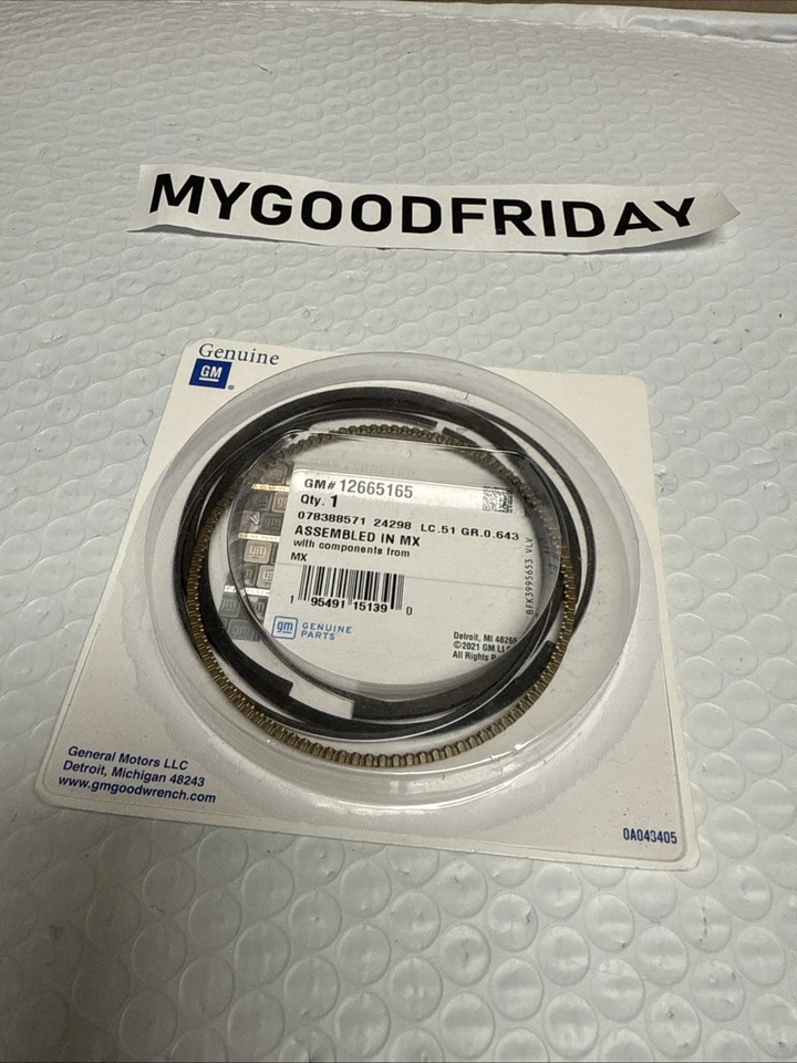 12665165 AC Delco Set Piston Ring Sets for Chevy Chevrolet Blazer Colorado GMC - Image 3 of 3