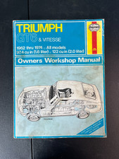Triumph Gt6 Vitesse Owners Workshop Manual - I M Coomber - Haynes No 112