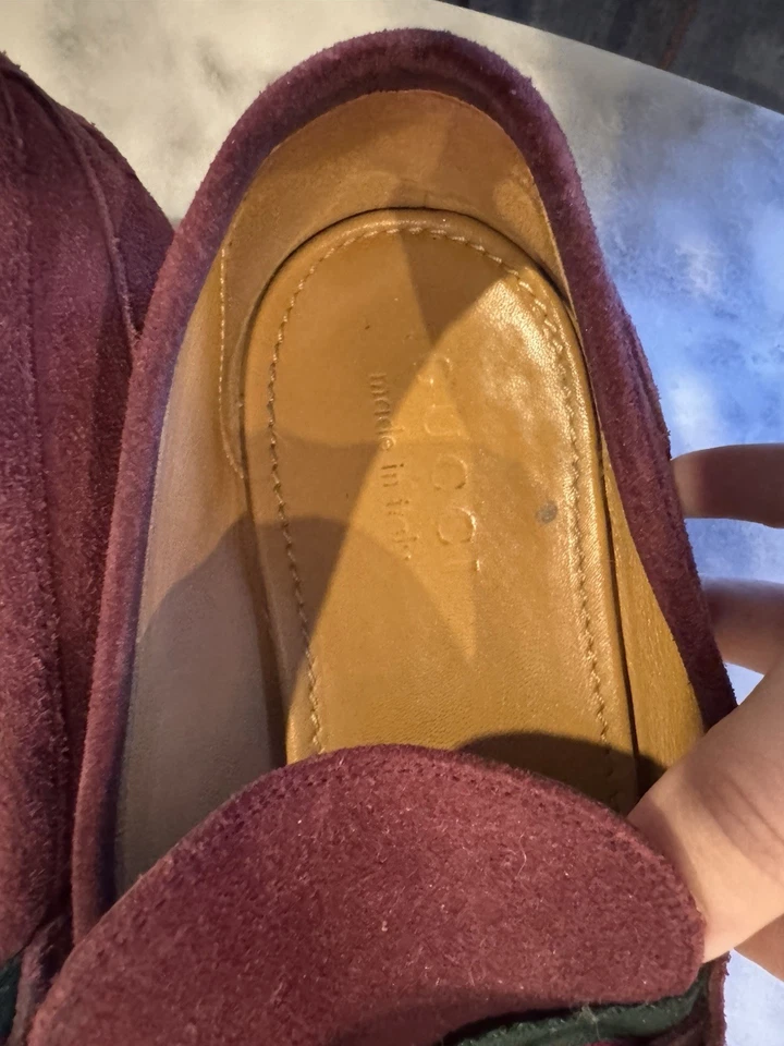 Mocasín de gamuza Gucci Jordaan para hombre marrón 6 Reino Unido 7,5 EE. UU. Foto 2 de 4