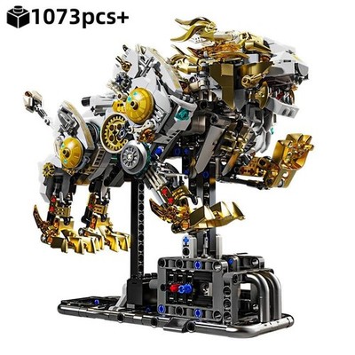 Moc Mechanical Lion Building Blocks Set Creative Technical Bricks with Movable P
