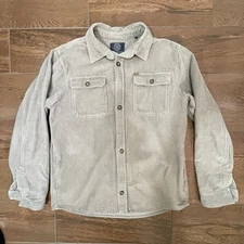 Buffalo David Bitton Jacket Mens Large Tan Corduroy Shacket Shirt Button Down