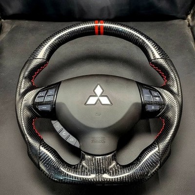 Cuztomize Carbon Sports Steering Wheel For Mitsubishi Lancer Evolution 2007-2016