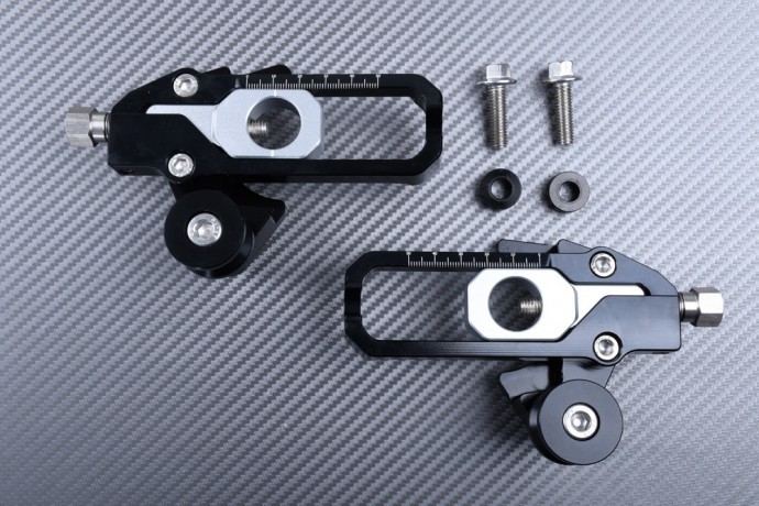Tendeurs de chaine CBR 650 F RC96 alu anti-déglissement avec supports diabolos