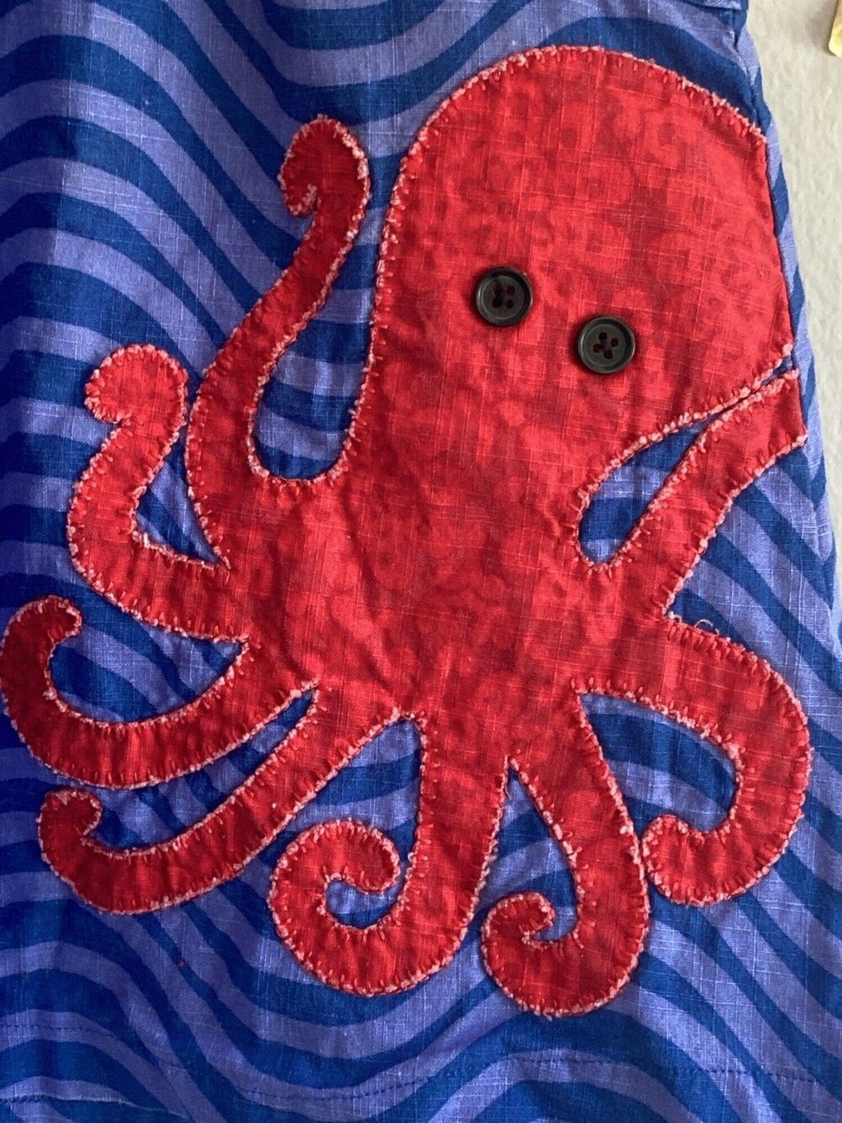 Rare Mud Pie Octopus Applique Cotton Dress Girls 3T image 3