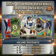 2026 Bowman Baseball - Chrome Inserts Pick Your Card - Free Shipping