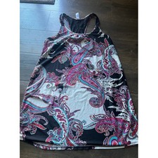Secret Treasures Womens Paisley Lace Racerback Sleepwear Chemise Nightgown Large