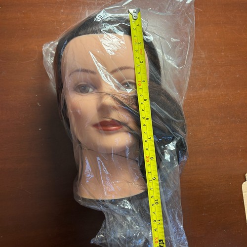 Lote 2 Maniquí Cabeza Cosmetología Cabello Real Ms Lori-Kin 14116B Nuevo - Imagen 10 de 10