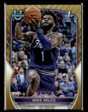 Mike Miles 2022-23 Bowman Chrome U Gold Refractor Auto 32/50 #88