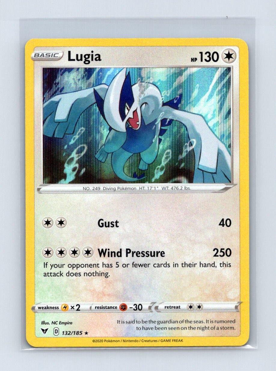 Lugia 132/185 Holo Rare Vivid Voltage Pokemon Holo Near Mint