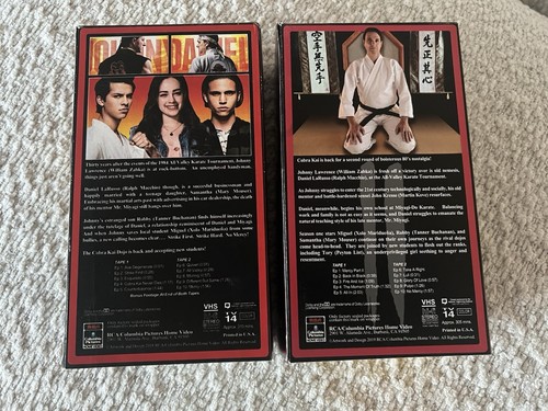 Cobra Kai Season 1 & 2 VHS Tape Sets Karate Kid Kung-Fu Martial Arts Arts RARE - Picture 3 of 5