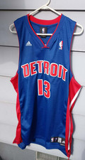Rare VTG Adidas NBA Nazr Mohammed Detroit Pistons Basketball Jersey sz L L+2 swn