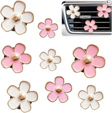 Air Freshener Vent Clips 8 Pieces Cute Vent Clips Deco Color: 8 pcs white pink