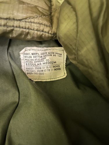Minty Vintage Vietnam Era M65 Field jacket 1967 NOS Medium Army Military - Picture 12 of 14