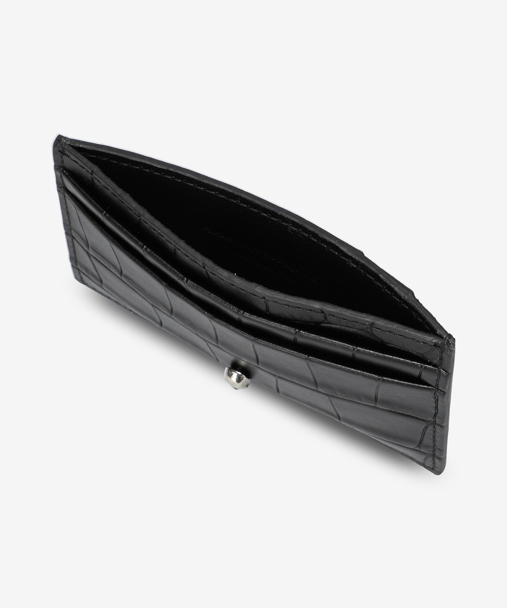 ★alexander mcqueen★ Crocodile embossed card holder black 6 Alexander McQueen Crocodile Embossing Card Holder Black | eBay