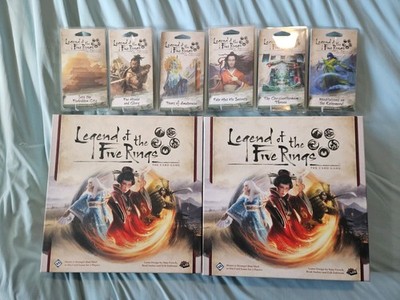 Huge LEGEND OF THE FIVE RINGS LCG SET. STARTER SET x2 & 6 Dynasty Sets
