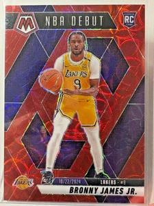 Bronny James Jr. 2024-25 Panini Mosaic Mosaic International Red #262 Lakers /75
