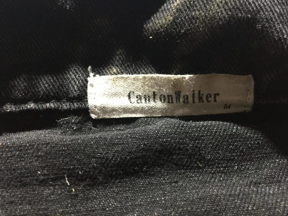 Canton Walker Jean Jacket Womens M Medium Black Button Up Pockets Collared - Image 3 of 4