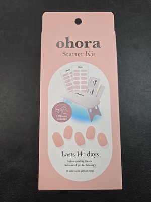 Ohora Gel Nail Art Starter Set Semi Cured Gloss Strips Cream Light 30pc EXP 2029