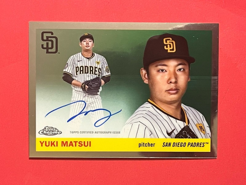 2025 Topps Chrome Platinum AUTOGRAPH Yuki Matsui #CPA-YM - San Diego Padres Auto