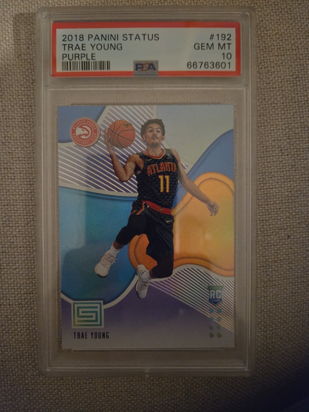 2018-2019 Trae Young Panini Status #192 Rookie PSA 10