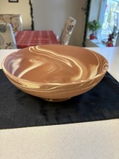 Threshold Studio McGee Marbled Ceramic Decorative Bowl I Rust Color