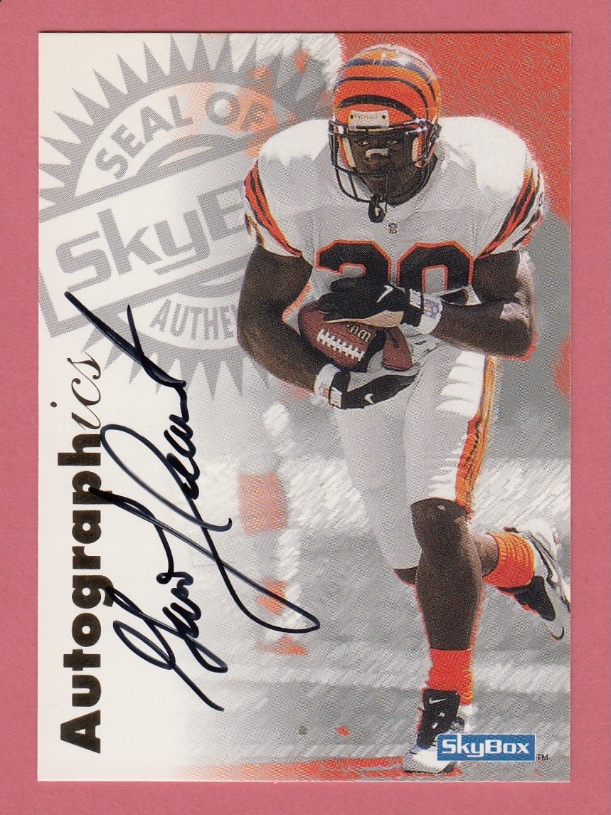 1997 Skybox Autographics GARRISON HEARST Autograph Cincinnati Bengals