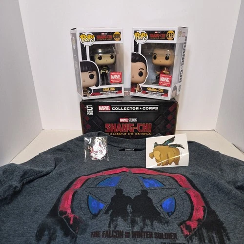 Funko POP! Marvel Collector Corps falcon winter soldier Shirt Size L