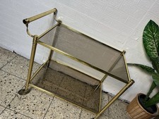Barwagen Servierwagen Messing Antiquität Rarität Vintage Teewagen 1950er Tisch