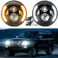 For Nissan Patrol Y60 7 Inch Round Led Headlight 12v High Low Beam Super Bright For Nissan Patrol Y60 7 Inch Round Led Headlight 12v High Low Beam Super Bright