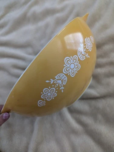 Vintage Pyrex Butterfly Gold #444 4Qt Cinderella Mixing Nesting Bowl