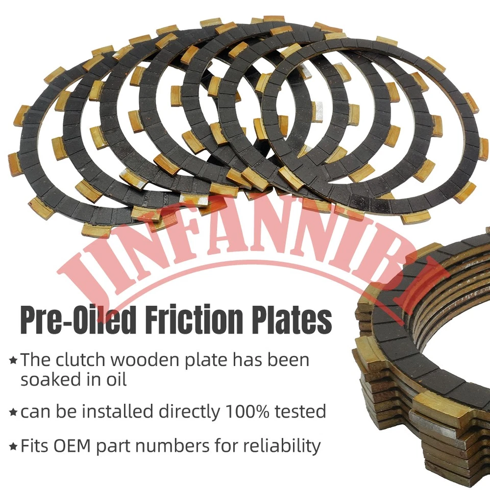 Clutch Friction Plate Kit & Cover Gasket for Suzuki Marauder 800 VZ800 1997-2004 - Image 3 of 4