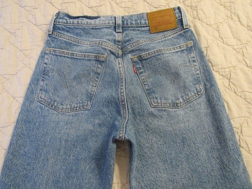 Levis 501 Button Fly Wms Sz 25 x 29 High Rise Big E Stretch Denim Jeans - Picture 11 of 12