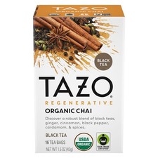 Tazo Organic Regenerative Chai Tea Bags, black tea, 16 bags