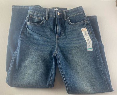 Girls NWT Jumping Beans Blue Jeans Demin Size 10 High-Rise Straight Casual