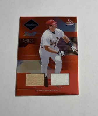 2005 Leaf Limited Mirror Red Albert Pujols Jersey Bat Card /50 NM Mint Cardinals