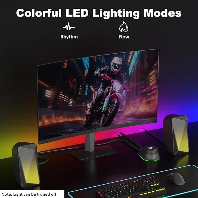 PC Lautsprecher Bluetooth für Monitor Laptop Spiele Desktop Computer Stereo-2 - Bild 3 von 4