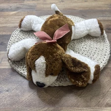 Mary Meyer Flip Flops Plush Puppy Dog 14” Brown White Soft Stuffed Animal