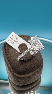 2.02 Ct Emerald Cut Diamond Engagement Ring Lab Grown Diamond White Gold 14k