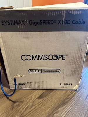 Commscope Systimax GigaSPEED X10D Cat6A U/UTP Plenum Network Cable blue /582ft