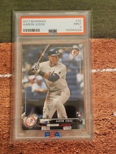 Topps 2017 Bowman Aaron Judge #32 Rookie Base PSA 9 New York Yankees