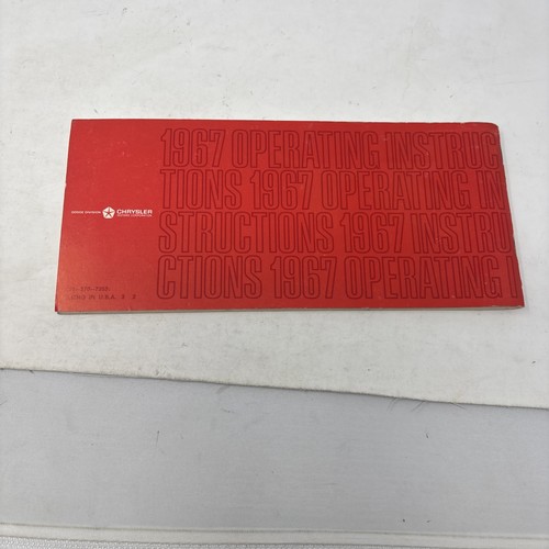 Vintage 1967 Dodge Coronet Owner's Manual. Read - Foto 8 di 15