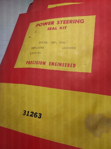 1955 56 NOS CHRYSLER POWER STEERING REBUILD KIT DODGE PLYMOUTH MOPAR 1603229 - Picture 2 of 2