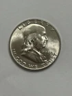 1954-d Silver Franklin Half Dollar w/ Great Eye Appeal & Near Full Bell Line UNC