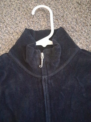 Giacca da pista vintage anni 90 Y2K Juicy Couture velluto Terry zip retrò nera XL - Foto 3 di 7
