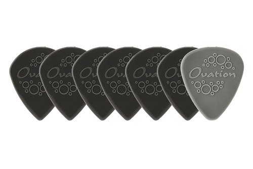 Plettro - Plettro Diamond Grip Picks Nylon Sharp Tip - 1,40 Mm - Onyx Black