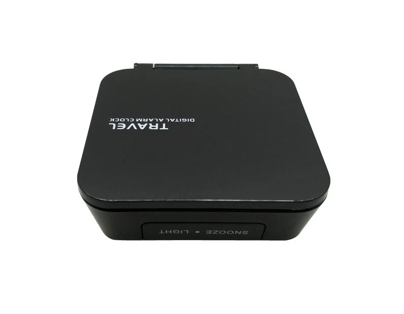 Backlit Folding Travel Clock Date Temperature Display LCD Digital Alarm Clock - Image 4 of 4