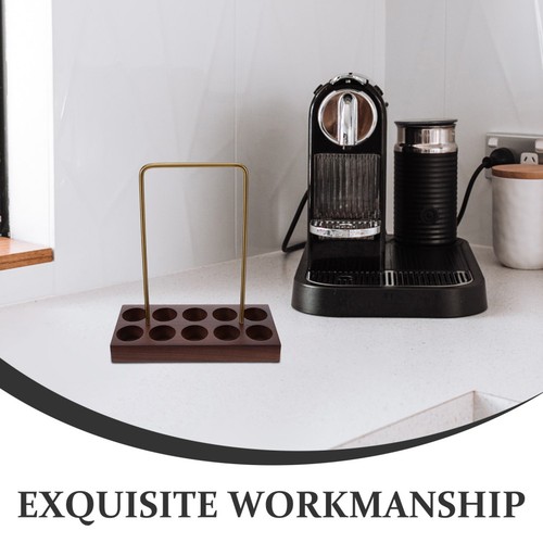 Glas Kaffeebohnen Fläschchen Halter - Holzboden Reagenzglas Organizer Rack für - Bild 5 von 12