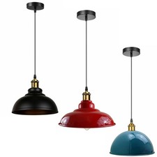Industrial Pendant Light Fitting Metal Ceiling Light Shade Retro Hanging Lamp UK