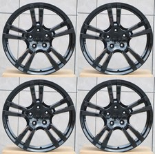 22 Turbo 2 Style Gloss Black Wheels Rims Fits Porsche Cayenne S Gts Turbo