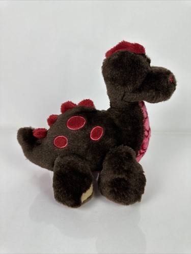 GANZ Webkinz Cocoa Dinosaur 8" Plush Toy Stuffed Animal Brown Red HM338 No Code - Picture 3 of 11